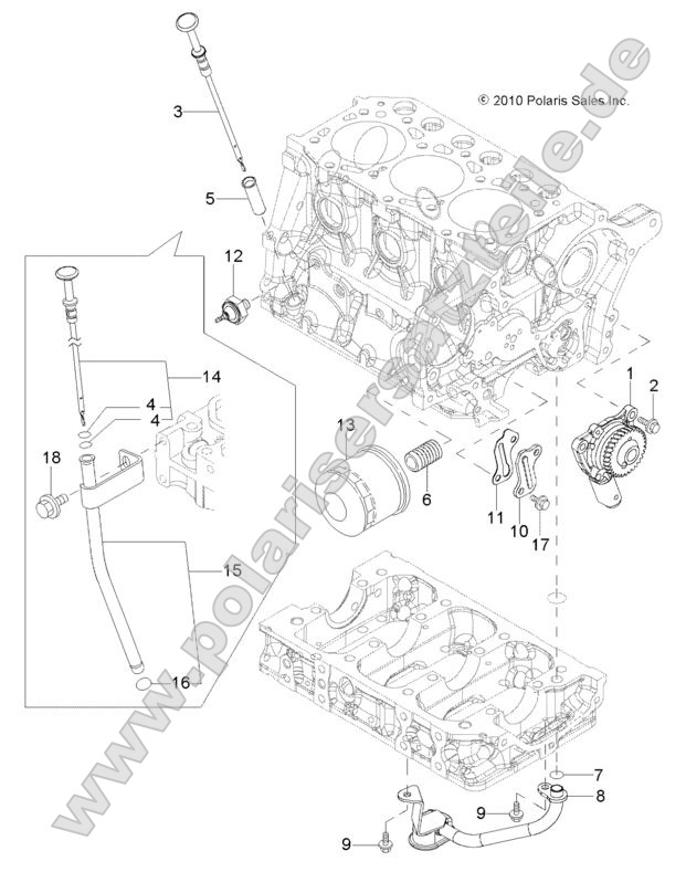 Engine, Oil System and Dipstick