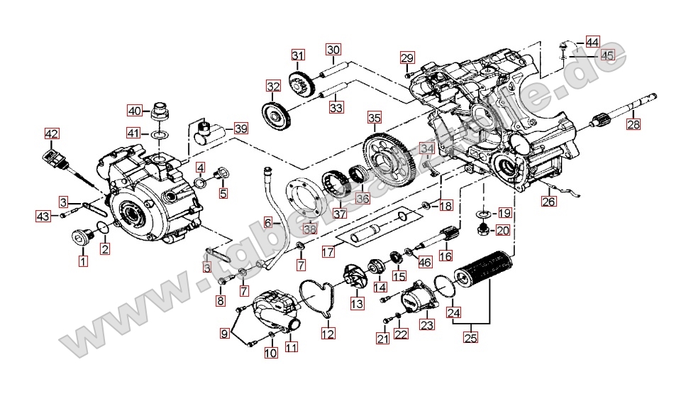Motorgehäuse rechts