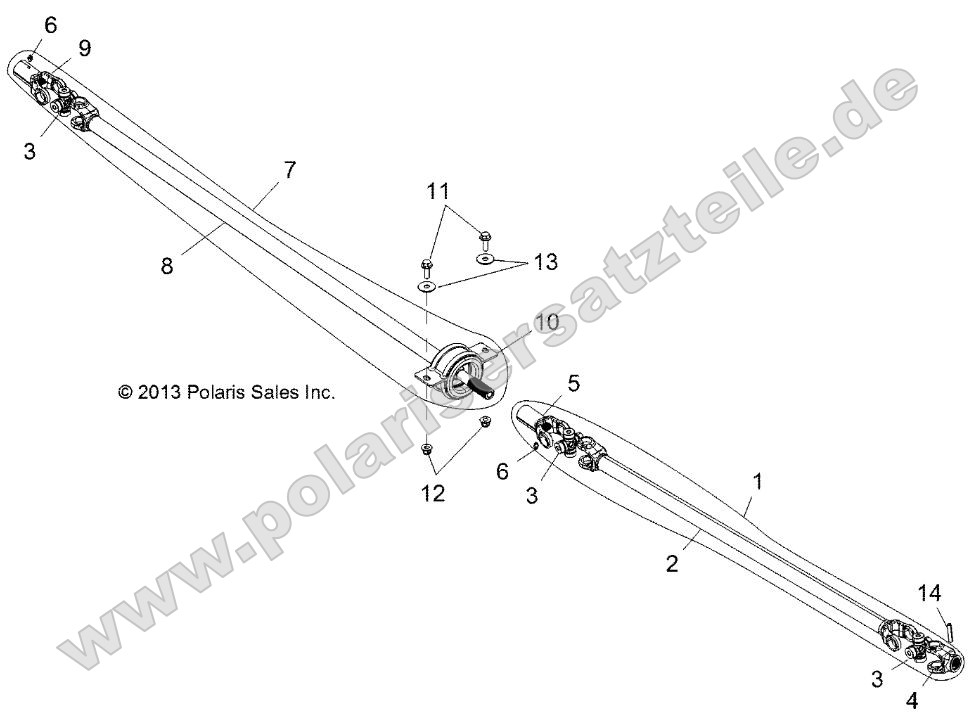Drive Train, Front Prop Shaft Drive Train, Front Prop Shaft