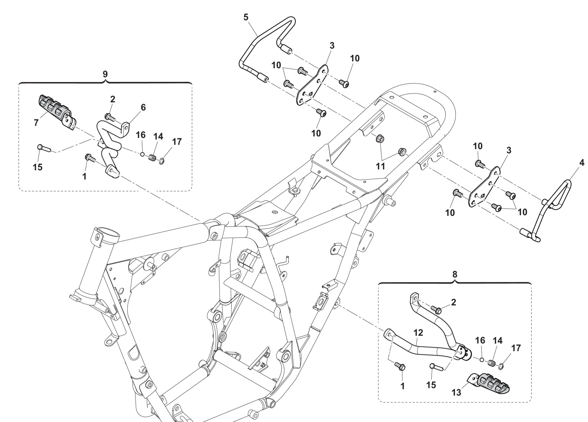 Fußraster hinten Fußraster hinten