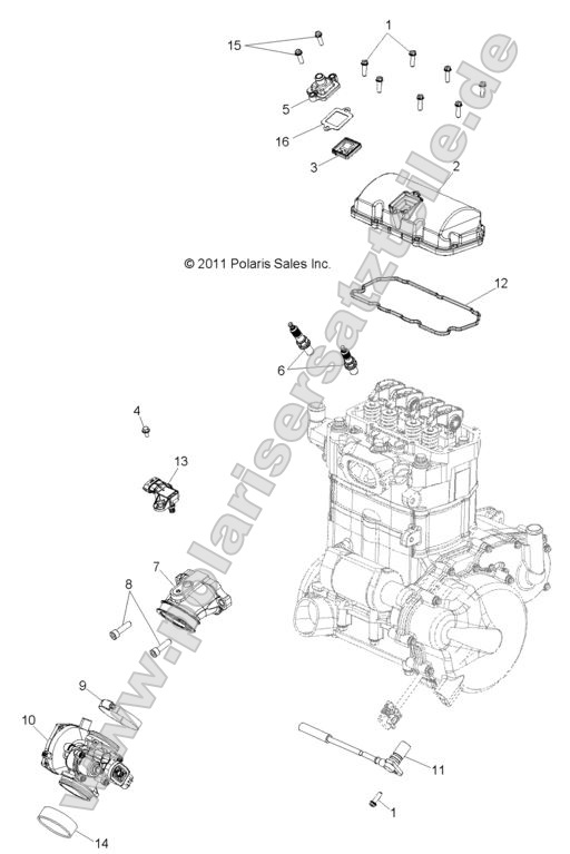 Engine, Throttle Body and Valve Cover