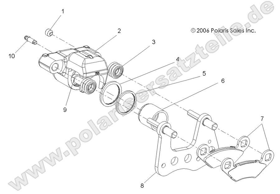 BRAKE CALIPER, FRONT BRAKE CALIPER, FRONT