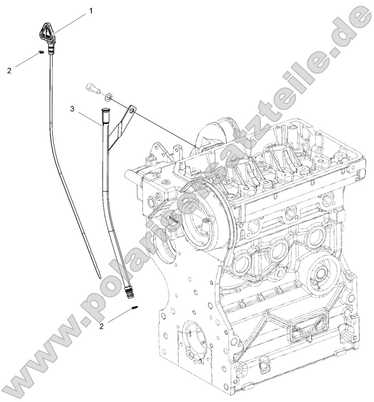 Engine, Oil Dipstick and Guard