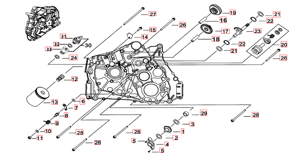 Motorgehäuse links 1