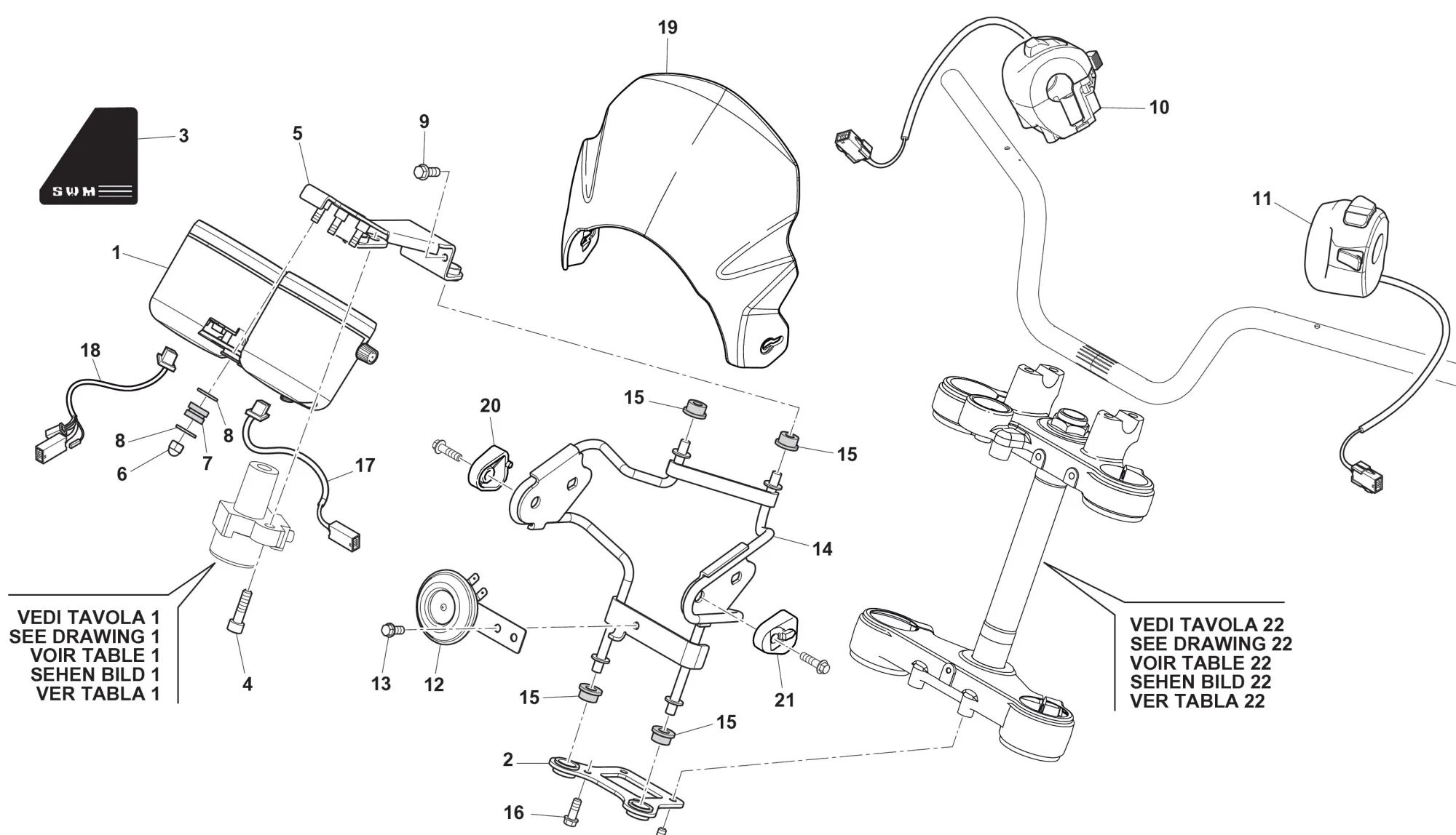 Tachometer / Lenkerschalter Tachometer / Lenkerschalter
