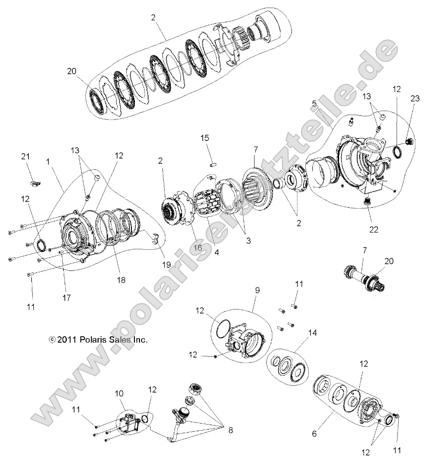 Drive Train, Front Gearcase Internals Drive Train, Front Gearcase Internals