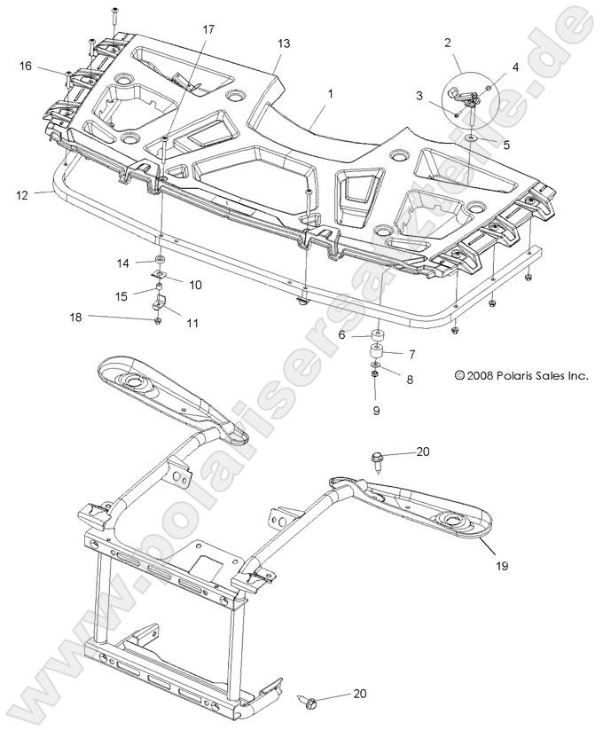 BODY, FRONT RACK BODY, FRONT RACK