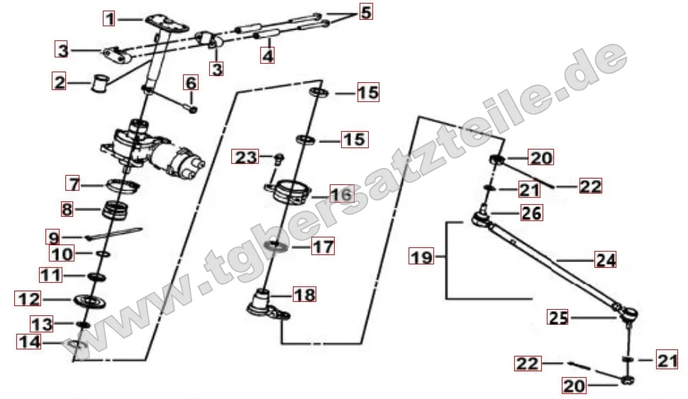 Lenksäule - Spurstange Lenksäule - Spurstange