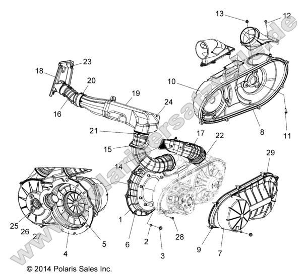 Body, Clutch Cover and Ducting
