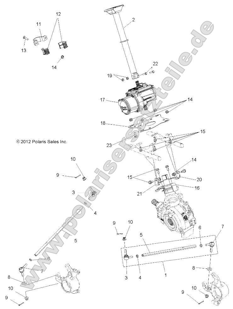 Steering, Steering Post Asm. (49ATVSTEERING13850SCRAM) Steering, Steering Post Asm. (49ATVSTEERING13850SCRAM)