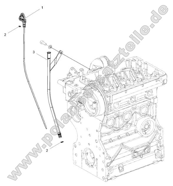 Engine, Oil Dipstick and Guard