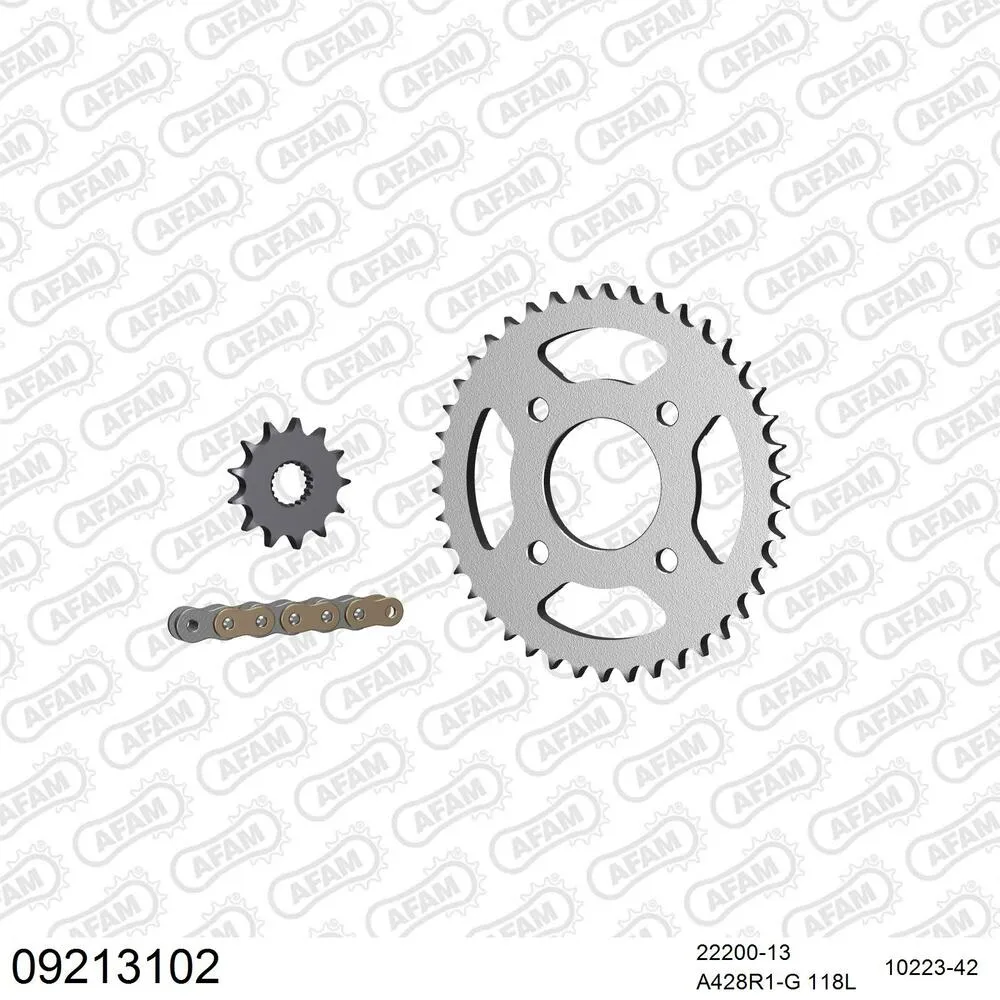 09213102 AFAM Kettensatz Stahl 428 R1-G 13x42 - Mash 125 Seventy 2014-16 - 09213102