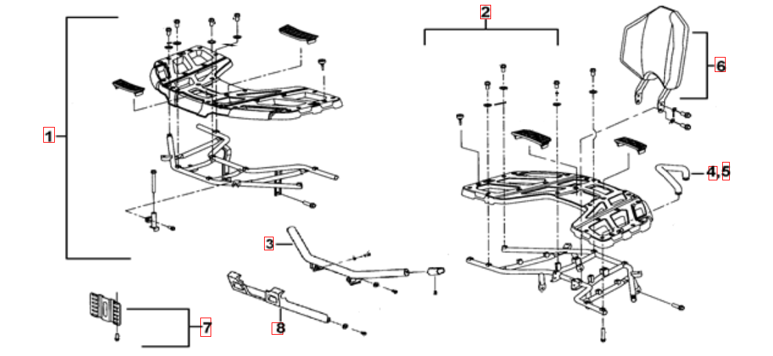 Gepäcksträger plastik