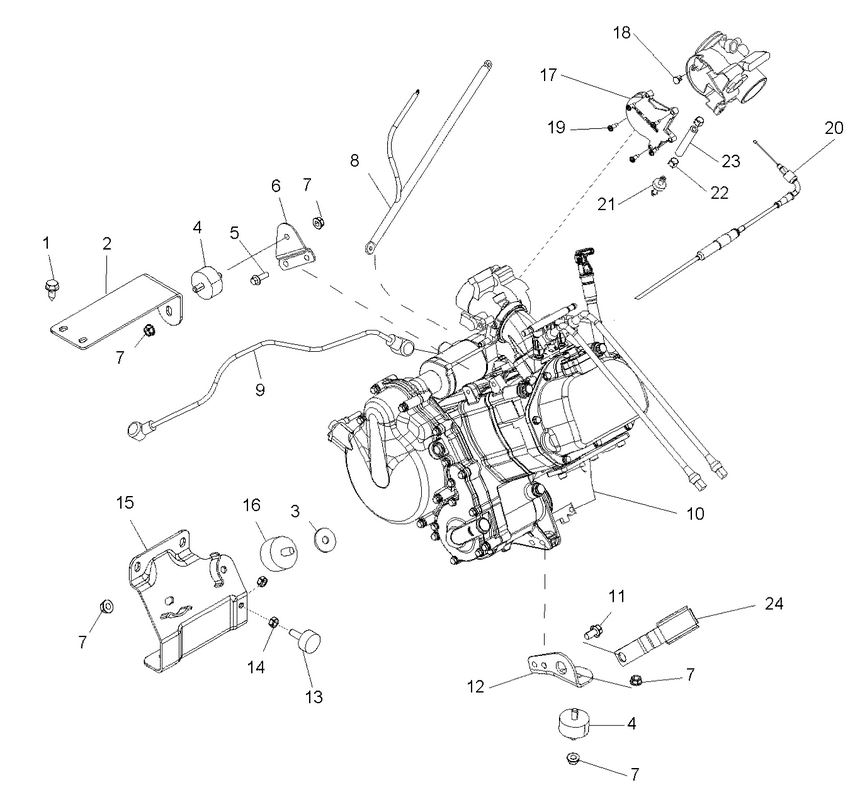 ENGINE, MOUNTING