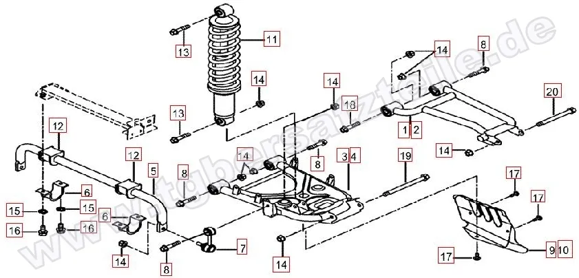 Federbein hinten Federbein hinten