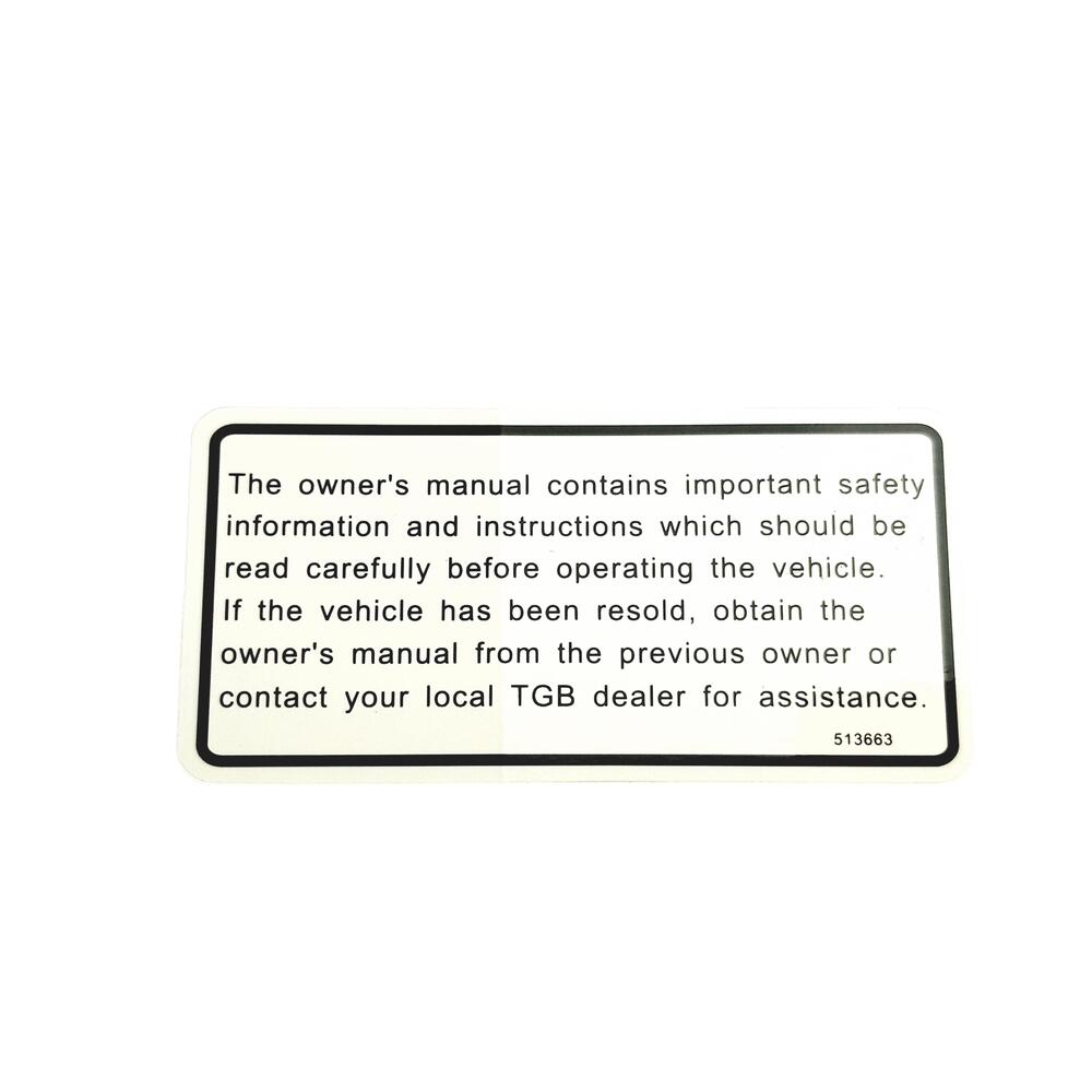 TGB LABEL, INFORMATION. - 513663