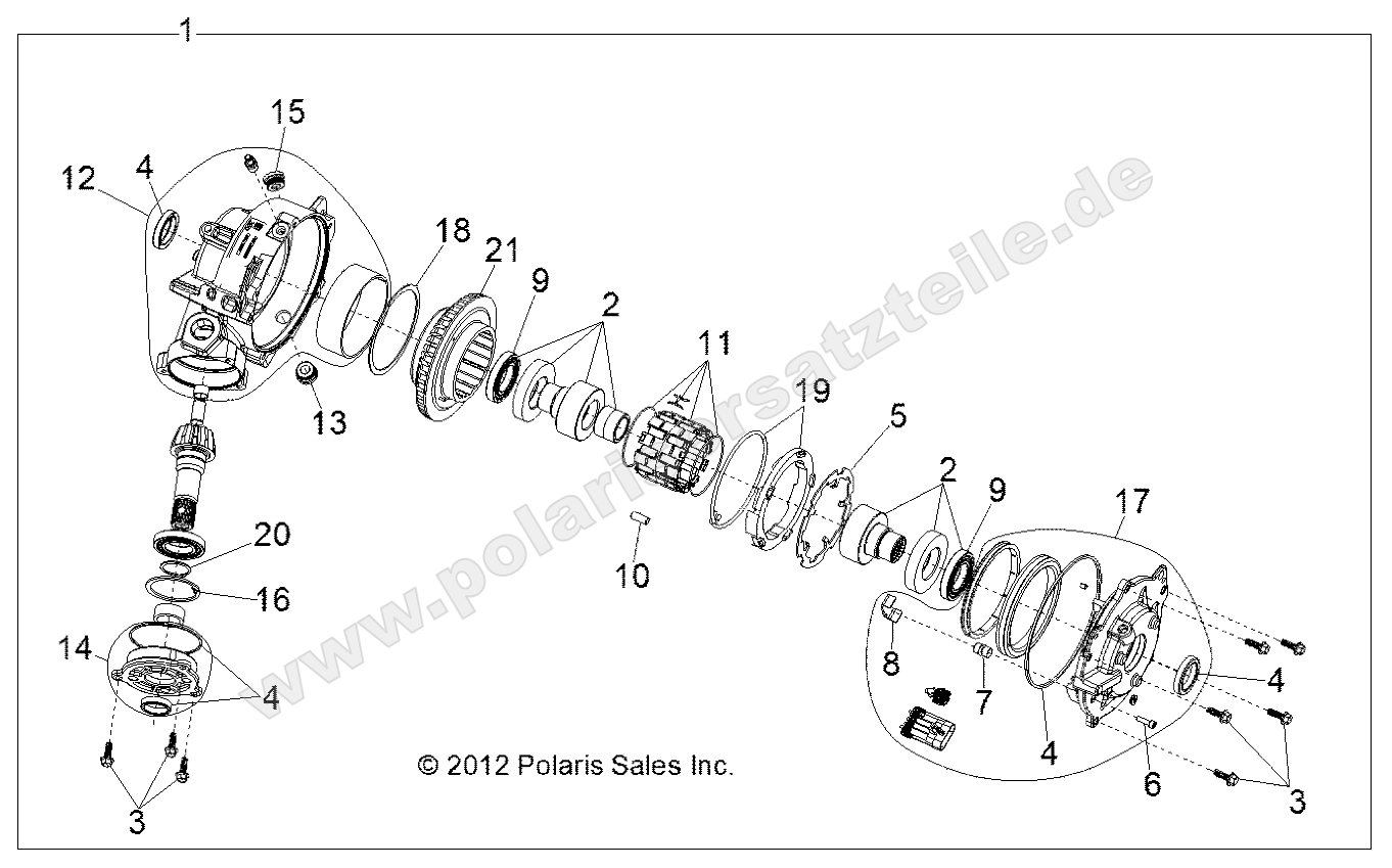 Drive Train, Front Gearcase Internals Drive Train, Front Gearcase Internals