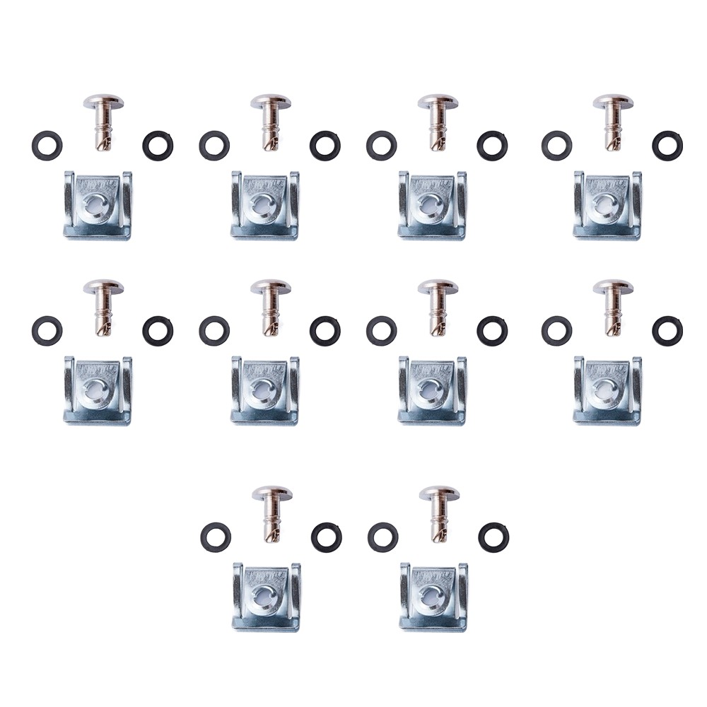 TMP Racing Verkleidung Schnellverschluss mit großen Schraubenkopf Set silber zum Stecken - 10 Stück