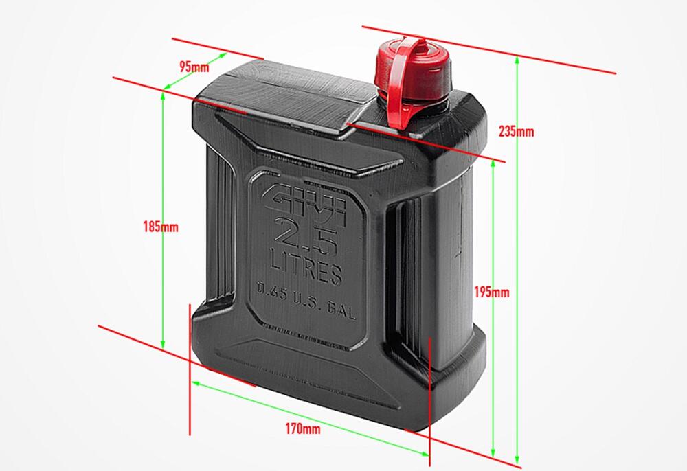 Givi_Ersatzkanister_TAN01_fuer_Benzin__Oel__Wasser___25_Liter_2 Givi Ersatzkanister TAN01 für Benzin / Öl / Wasser - 2.5 Liter