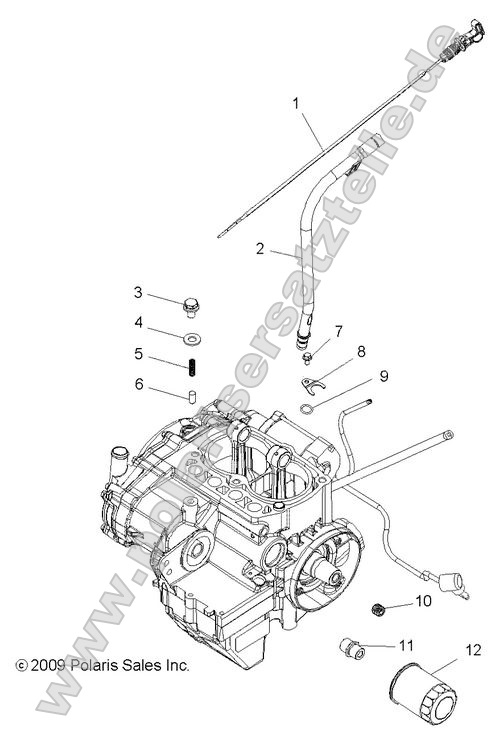 Engine, Oil Filter and Dipstick