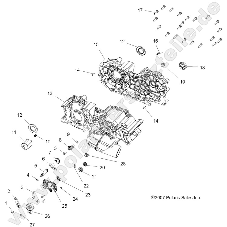 DRIVE TRAIN, MAIN GEARCASE