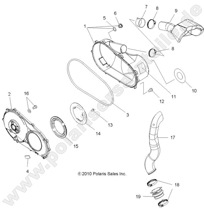 BODY, CLUTCH COVER and DUCTING