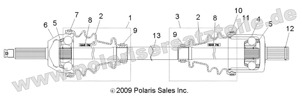Drive Train, Front Drive Shaft Drive Train, Front Drive Shaft