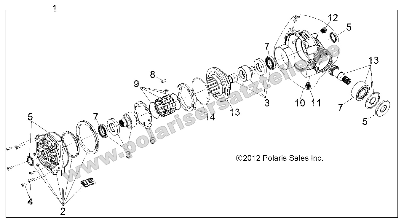 Drive Train, Front Gearcase Internals Drive Train, Front Gearcase Internals