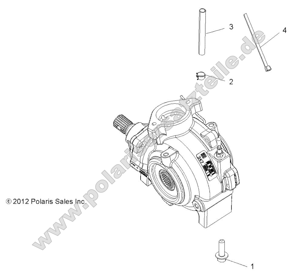 Drive Train, Gearcase Mounting, Front Drive Train, Gearcase Mounting, Front