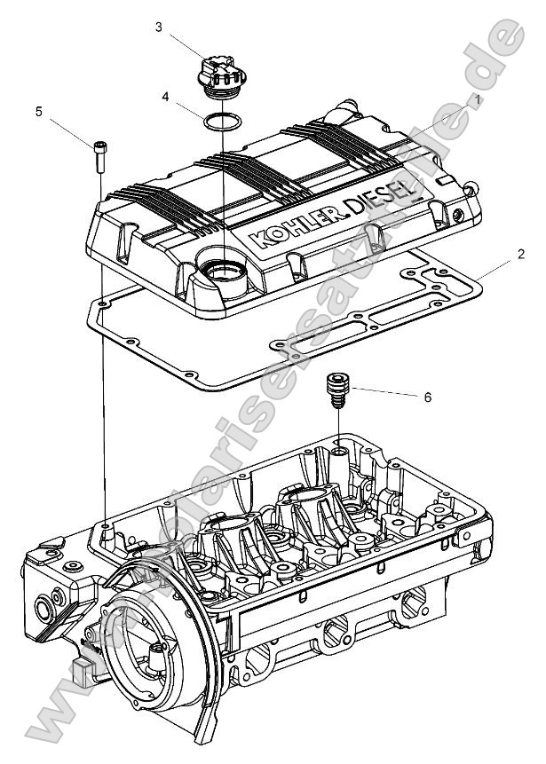 Engine, Rocker Arms Cover and Oil Filter Engine, Rocker Arms Cover and Oil Filter