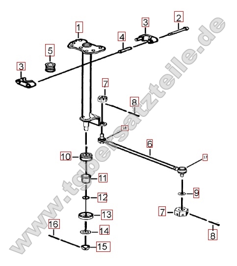 Lenksäule - Spurstange
