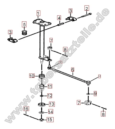 Lenksäule - Spurstange