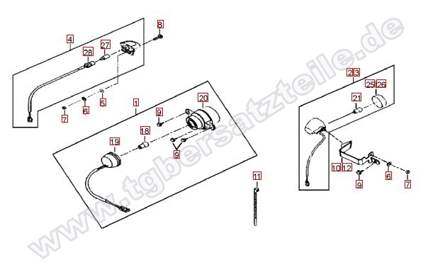 Rücklicht-Blinker hinten