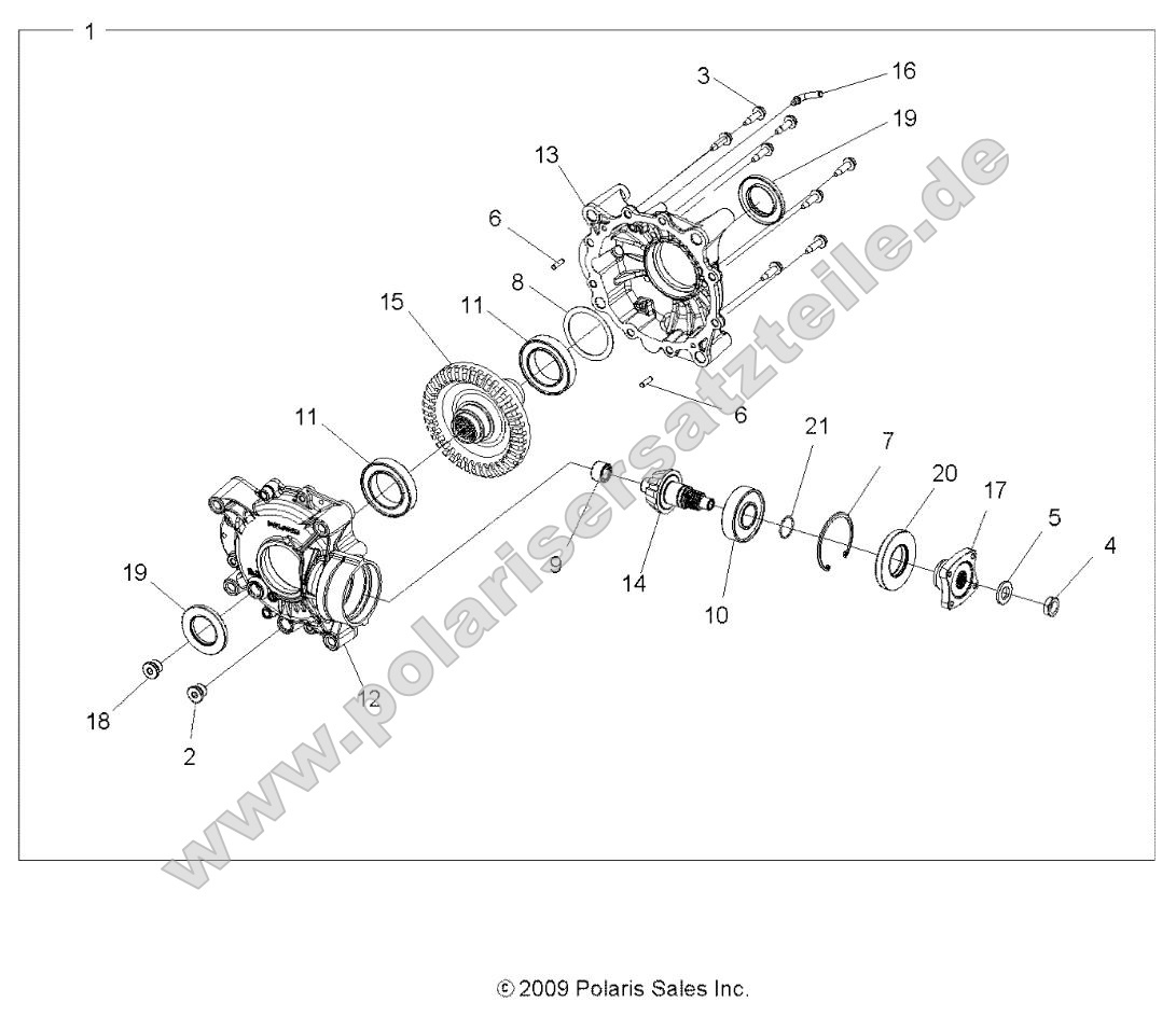 Drive Train, Rear Gearcase Internals Drive Train, Rear Gearcase Internals