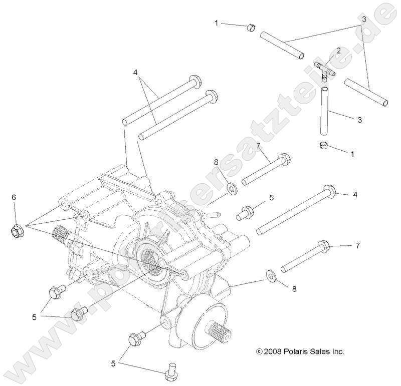 DRIVE TRAIN, MID GEARCASE MOUNTING DRIVE TRAIN, MID GEARCASE MOUNTING