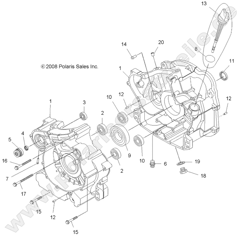 ENGINE, CRANKCASE ENGINE, CRANKCASE