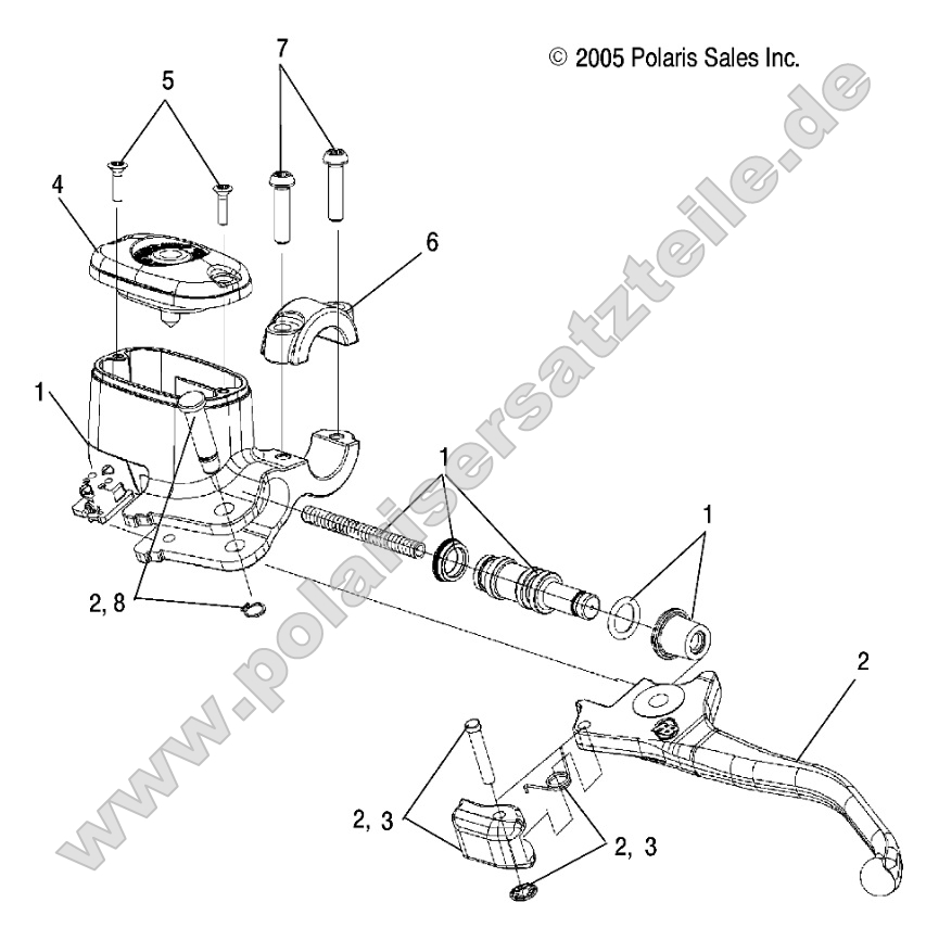 Brakes, Front Brake Lever and Master Cylinder Brakes, Front Brake Lever and Master Cylinder