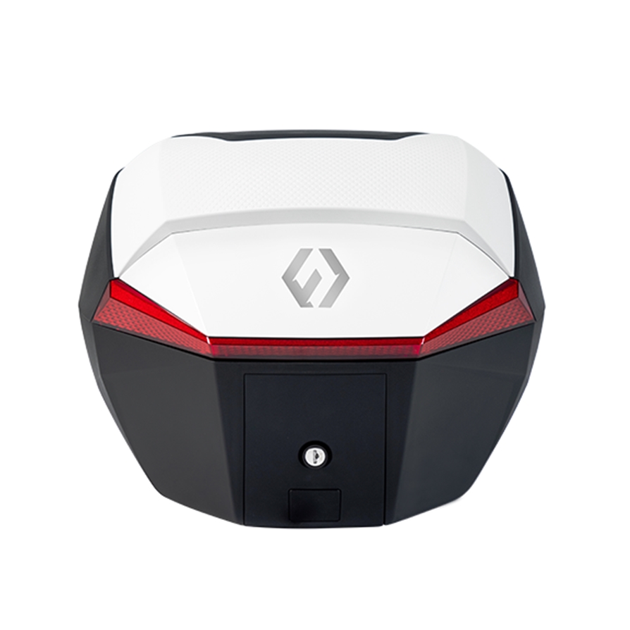 Furchtlos-SHIELD-S-Luxe-Topcase-35-Liter-weiss-rot-FU02TCUP000S25EX-100007-vorne