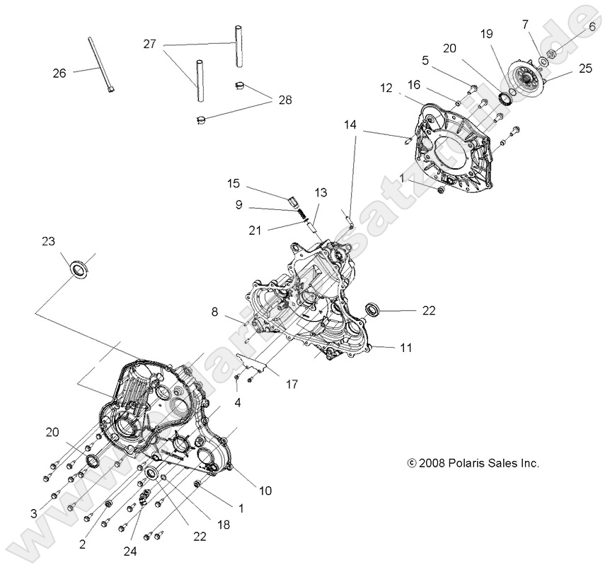 DRIVE TRAIN, MAIN GEARCASE DRIVE TRAIN, MAIN GEARCASE