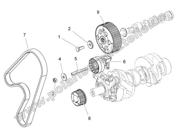 Engine, Timing Pulley, Timing Belt, Jockey Pulley Engine, Timing Pulley, Timing Belt, Jockey Pulley
