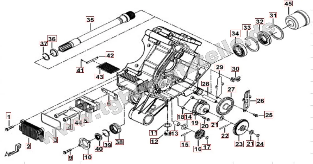 Motorgehäuse links Motorgehäuse links