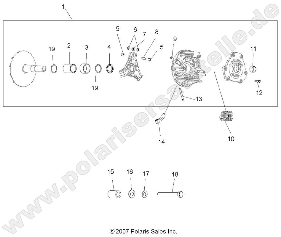 DRIVE TRAIN, PRIMARY CLUTCH DRIVE TRAIN, PRIMARY CLUTCH