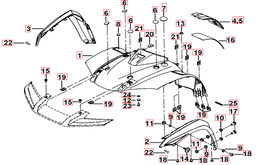 Frontverkleidung quarzgrau-metallic