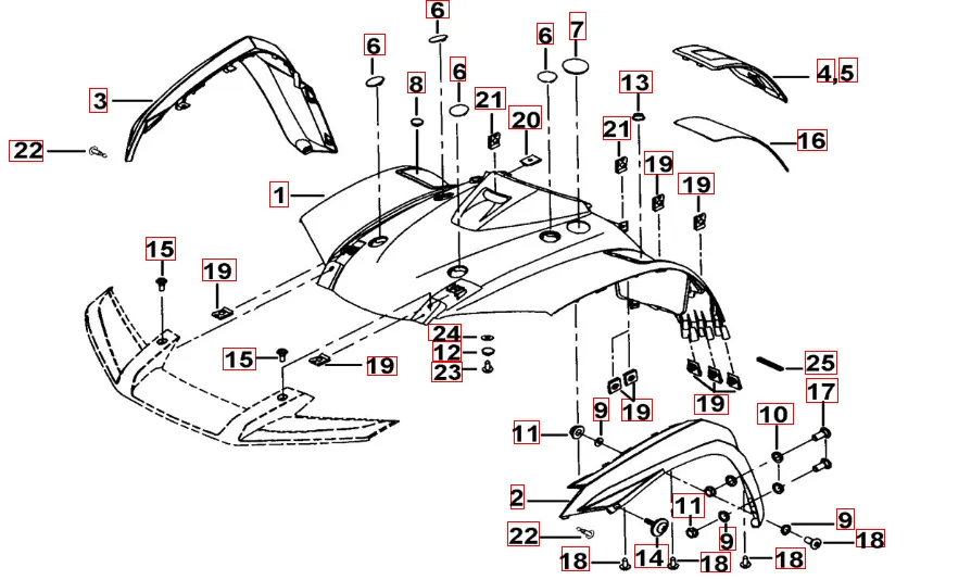 Frontverkleidung quarzgrau-metallic