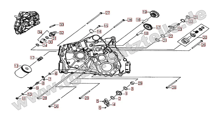 Motorgehäuse links (1) Motorgehäuse links (1)