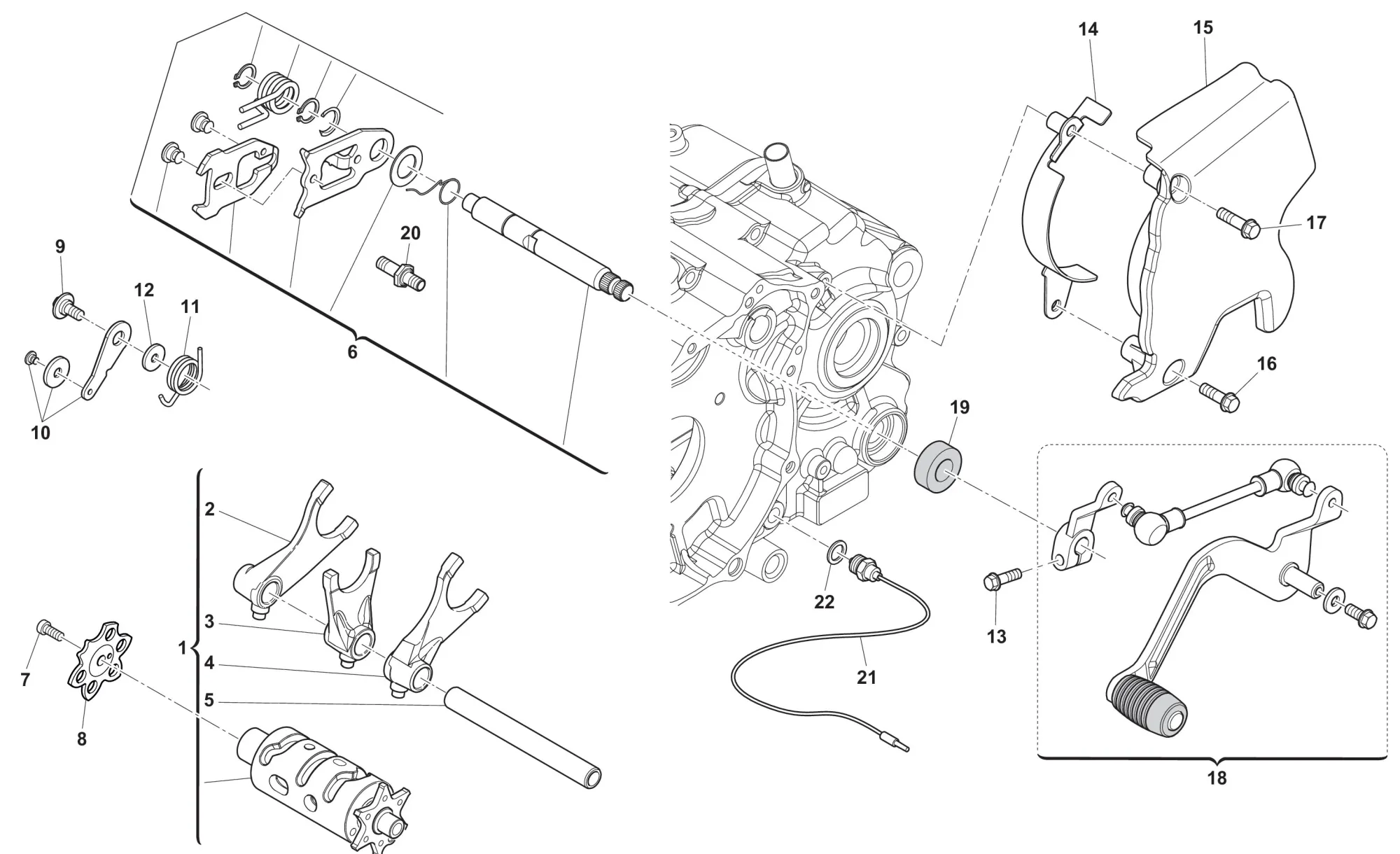 Schaltwelle - Schalthebel