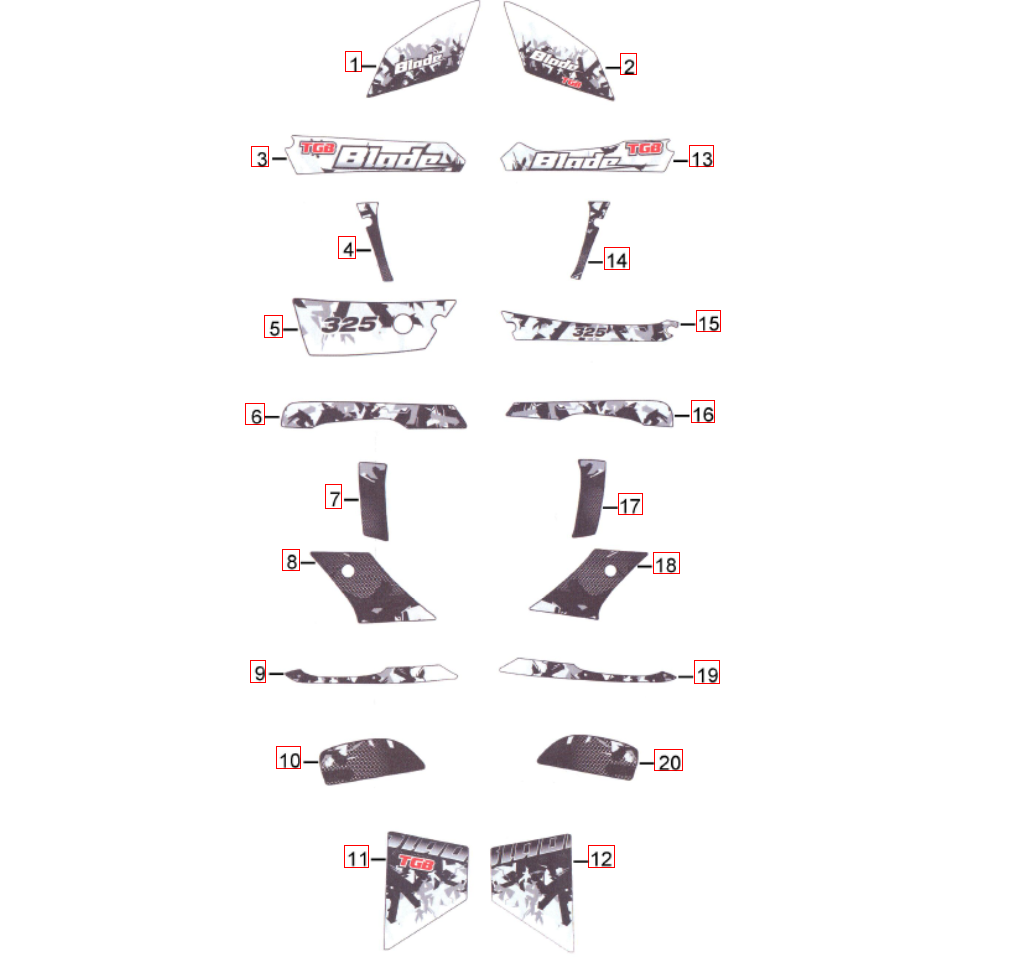 Aufkleber 2 für weißes Fahrzeug