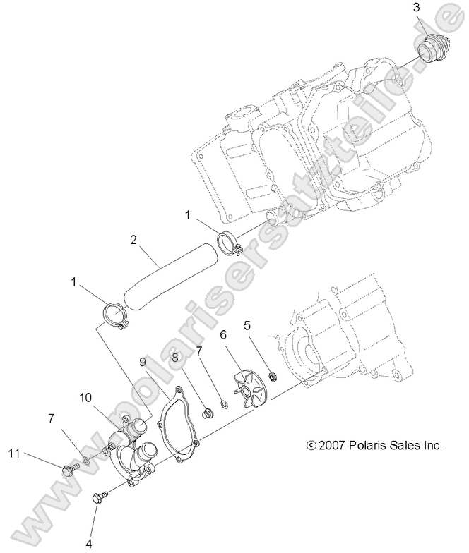 ENGINE, WATER PUMP ENGINE, WATER PUMP