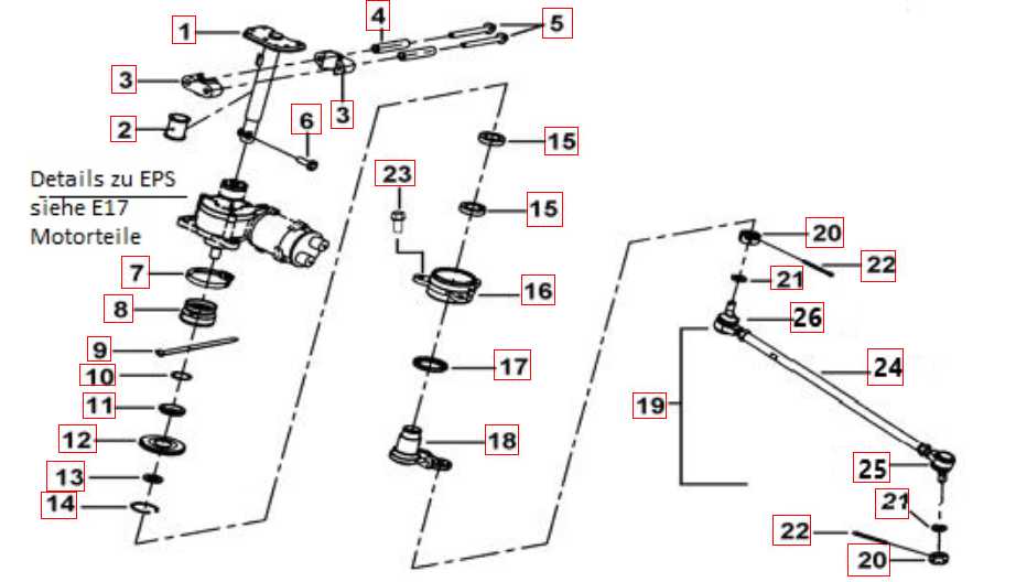 Lenksäule-Spurstange