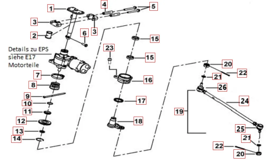 Lenksäule-Spurstange